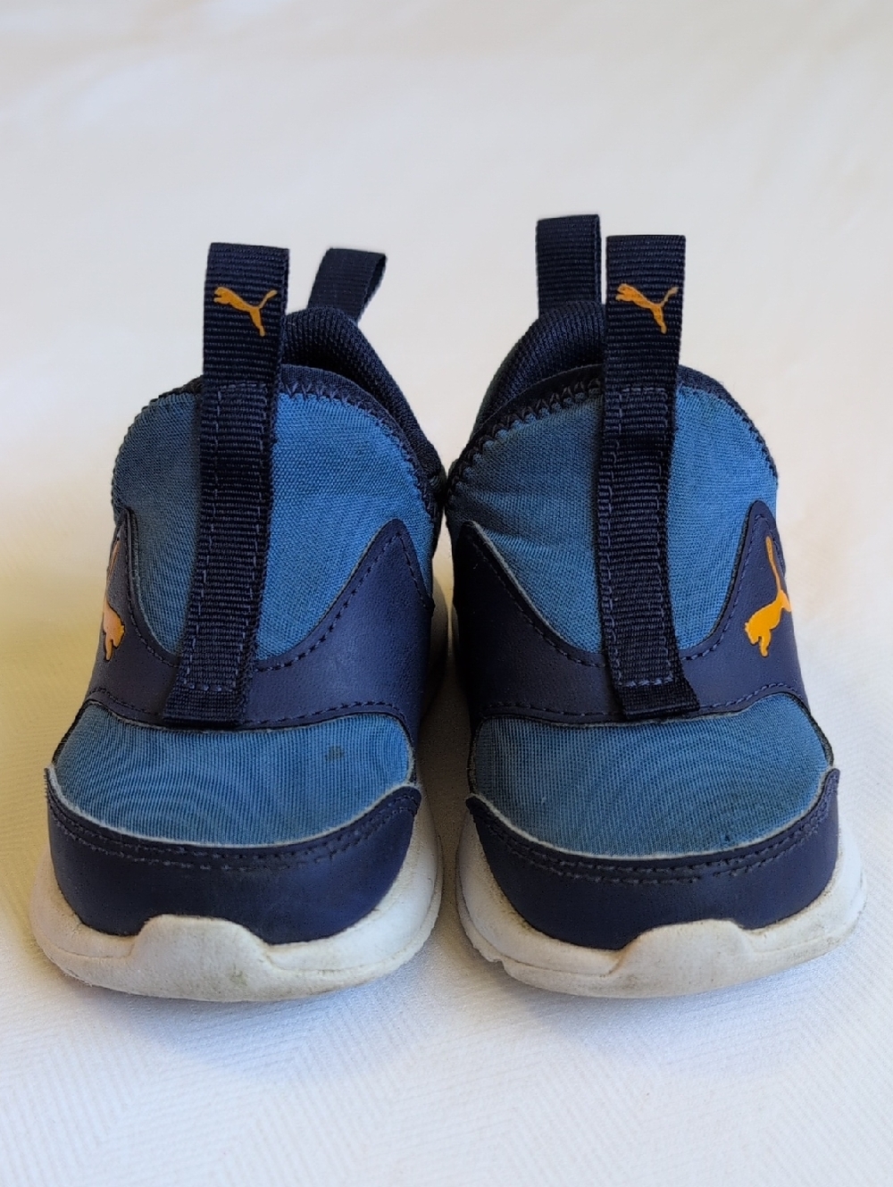 Puma Toddler Slip On Athletic Runners Blue Orange Training Sneakers Shoes Size 5 - Picture 5 of 8